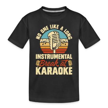 Karaoke Singen - Kinder Premium Bio T-Shirt - Schwarz - Vorne