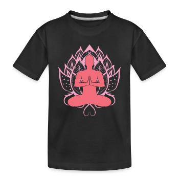 Zen Bouddhiste Spirituel Yogi Cadeau Lotus Yoga - T-shirt bio Premium Enfant - noir - Devant