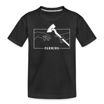 Michelangelo Création d’Adam Farming Bauer - T-shirt bio Premium Enfant - noir - Devant