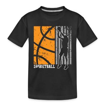 Joueurs de basket-ball - T-shirt bio Premium Enfant - noir - Devant