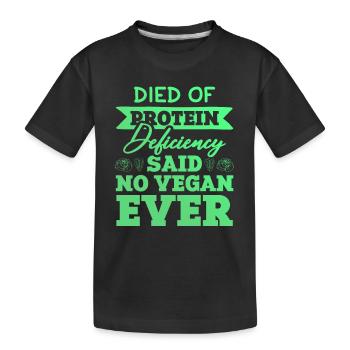 vegan veganer - Kinder Premium Bio T-Shirt - Schwarz - Vorne