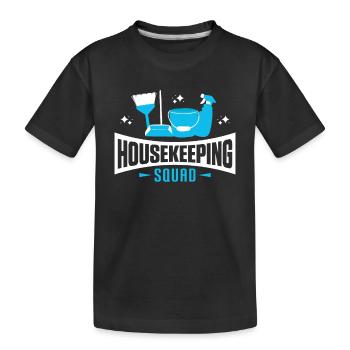 Semaine d’appréciation pour l’entretien ménager - T-shirt bio Premium Enfant - noir - Devant