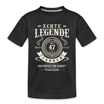 Legendärer 47. Geburtstag - Kinder Premium Bio T-Shirt - Schwarz - Vorne
