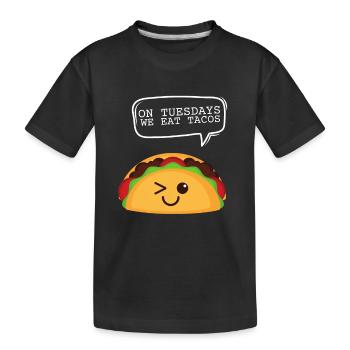 On Tuesday we eat tacos - Kinder Premium Bio T-Shirt - Schwarz - Vorne
