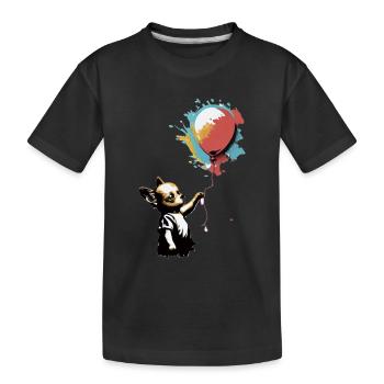 Chihuahua | Ballon | Niedlicher Hund | Welpe | - Kinder Premium Bio T-Shirt - Schwarz - Vorne