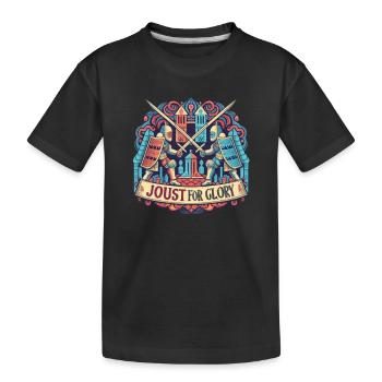 Ritterritter Mittelalterliche Renaissance-rüstung - Kinder Premium Bio T-Shirt - Schwarz - Vorne