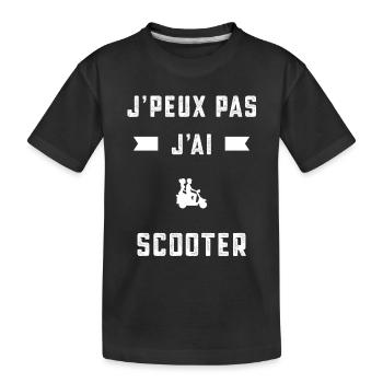 je peux pas j'ai scooter motard cadeau - T-shirt bio Premium Enfant - noir - Devant