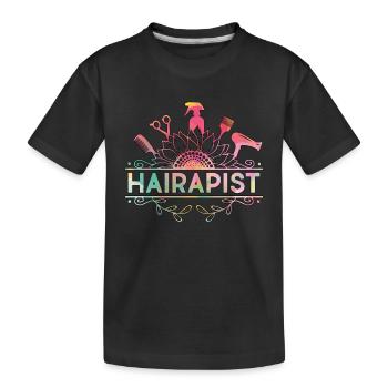 Coiffeur Hairapist Coiffeur Coupe de cheveux Styliste - T-shirt bio Premium Enfant - noir - Devant