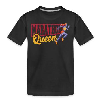 Marathon Queen Marathon Finisher Marathon Runner - Kids' Premium Organic T-Shirt - black - Front