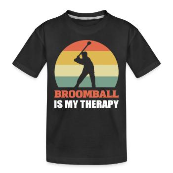 Le ballon-balai est mon amateur de balai thérapeutique - T-shirt bio Premium Enfant - noir - Devant