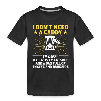 Disc Golf Player Disc Golfer Frisbee Player Par Pu - T-shirt bio Premium Enfant - noir - Devant