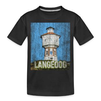 Insel Langeoog Sehnsucht - Kinder Premium Bio T-Shirt - Schwarz - Vorne