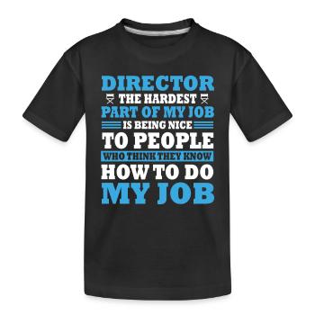 Lustiger Regisseur Spruch - Kinder Premium Bio T-Shirt - Schwarz - Vorne