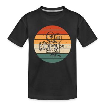Caméras Retro Fil Set - T-shirt bio Premium Enfant - noir - Devant