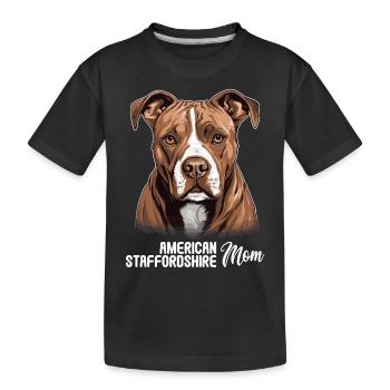 Dog American Staffordshire - Kids' Premium Organic T-Shirt - black - Front