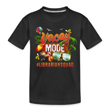 Groupe de vacances de bibliothécaire #Librariansquad - T-shirt bio Premium Enfant - noir - Devant