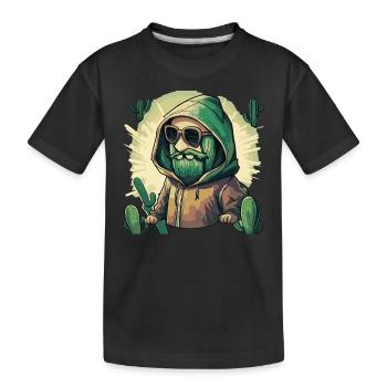 Homme Cactus - T-shirt bio Premium Enfant - noir - Devant
