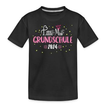 Erstklässler lange im Kindergarten 2024 Geschenk - Kinder Premium Bio T-Shirt - Schwarz - Vorne