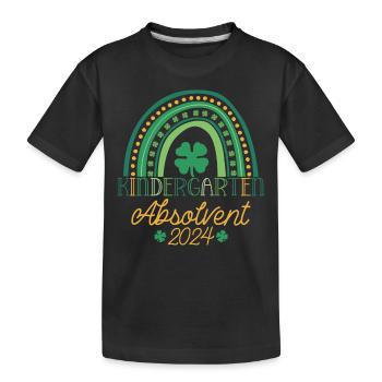 Kindergarten Absolvent 2024 Regenbogen Einschulung - Kinder Premium Bio T-Shirt - Schwarz - Vorne