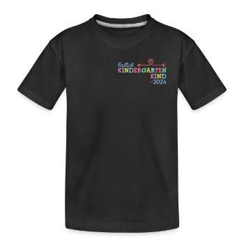 Endlich Kindergarten Kind 2024 Kindergartenkind - Kinder Premium Bio T-Shirt - Schwarz - Vorne