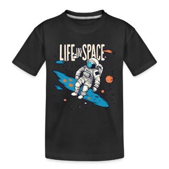 LA VIE DANS L’ESPACE - T-shirt bio Premium Enfant - noir - Devant