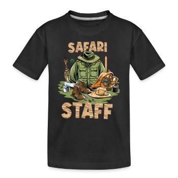 Safari Staff Zoo Keeper Thème - T-shirt bio Premium Enfant - noir - Devant