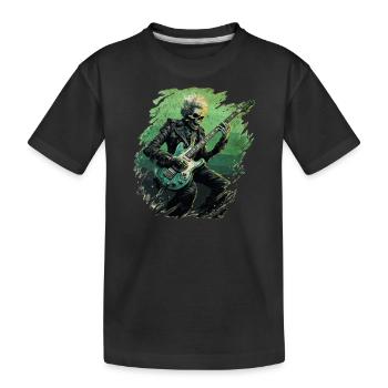 Guitaristes Guitares électriques Guitare acoustique Vintage - T-shirt bio Premium Enfant - noir - Devant