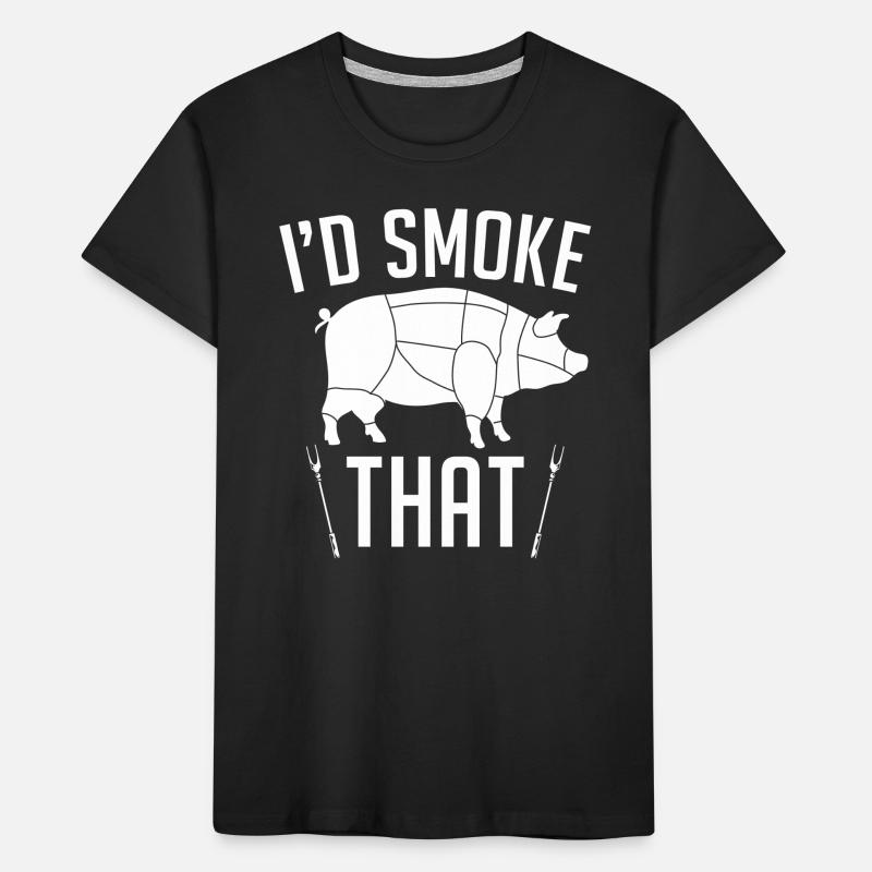 BBQ Grill Master Gift Pork Grilling Kids' Premium Organic T-Shirt