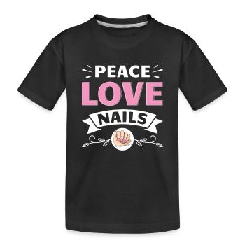 Nail Tech Manucure Technicienne des ongles - T-shirt bio Premium Enfant - noir - Devant