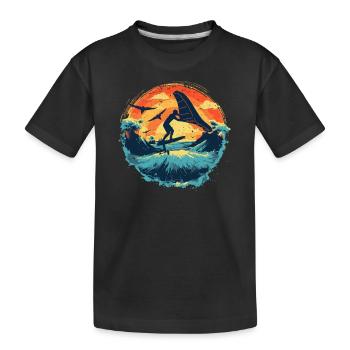 Wingfoil Surfer Wingfoiling Board Hydrofoil - T-shirt bio Premium Enfant - noir - Devant