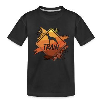 Train de dresseurs de chiens d’assistance Ne vous plaignez pas du propriétaire de chien - T-shirt bio Premium Enfant - noir - Devant