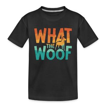 Dresseur de chiens d’assistance Qu’est-ce que le chien de thérapie Woof - T-shirt bio Premium Enfant - noir - Devant
