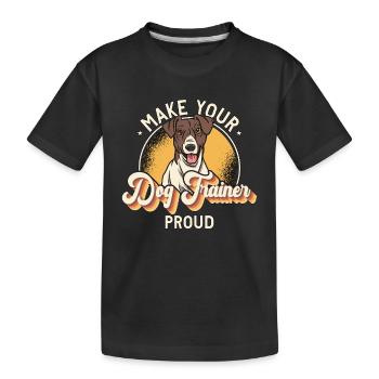 Dresseur de chiens d’assistance Faites de votre chien un amoureux de l’éducation canine - T-shirt bio Premium Enfant - noir - Devant