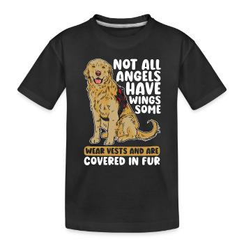Dresseur de chiens d’assistance Tous les anges n’ont pas de propriétaire de chien - T-shirt bio Premium Enfant - noir - Devant