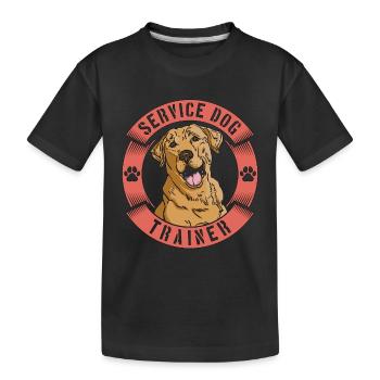 Dresseur de chiens d’assistance Dresseur d’école d’animaux de compagnie Propriétaire de chien - T-shirt bio Premium Enfant - noir - Devant