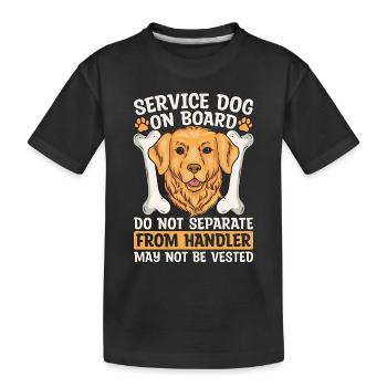 Service Dog Trainer Service Dog On Board Dog Owner - Kinder Premium Bio T-Shirt - Schwarz - Vorne