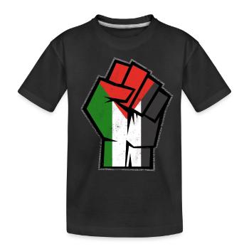Palestine libre, Vinatge Patriotique palestinien - T-shirt bio Premium Enfant - noir - Devant