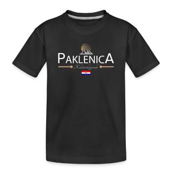 Paklenica Klettern - Kinder Premium Bio T-Shirt - Schwarz - Vorne