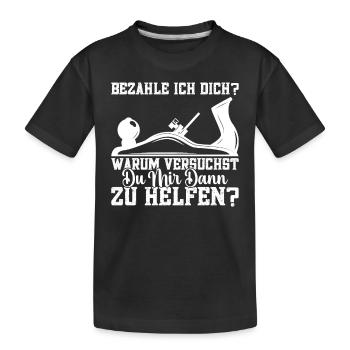 Zimmermann Meister Zimmerer Zimmermänner - Kinder Premium Bio T-Shirt - Schwarz - Vorne
