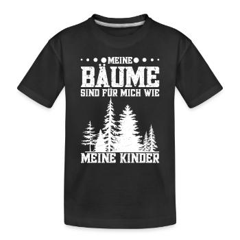 Forstwirtschaft Förster Holzfäller Forstwirt - Kinder Premium Bio T-Shirt - Schwarz - Vorne