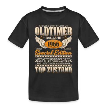 Nostalgie 1966 Geschenk - Kinder Premium Bio T-Shirt - Schwarz - Vorne