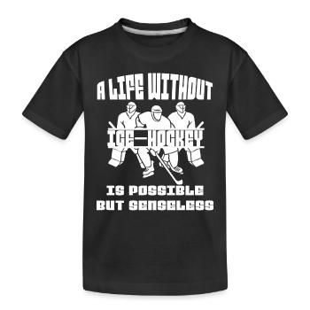 Joueur de hockey sur glace Fan de hockey sur glace Équipe de hockey sur glace - T-shirt bio Premium Enfant - noir - Devant