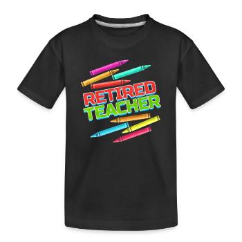 École cadeau d’enseignant enseignant à la retraite - T-shirt bio Premium Enfant - noir - Devant