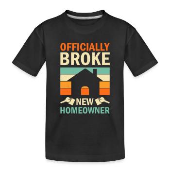 Nouveau propriétaire Propriétaire d’une maison Propriétaire d’une maison - T-shirt bio Premium Enfant - noir - Devant