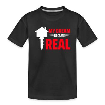 Nouveau propriétaire Propriétaire d’une maison Propriétaire d’une maison - T-shirt bio Premium Enfant - noir - Devant
