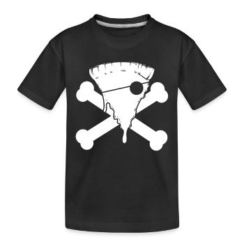 Pizza Pirate - Kids' Premium Organic T-Shirt - black - Front