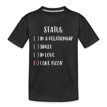 Pizza Status - Kids' Premium Organic T-Shirt - black - Front