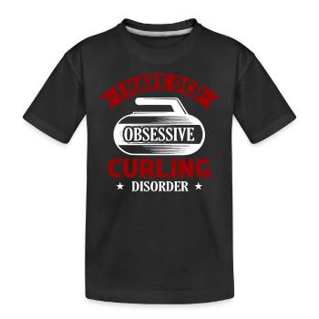 J’ai un trouble obsessionnel du curling - T-shirt bio Premium Enfant - noir - Devant