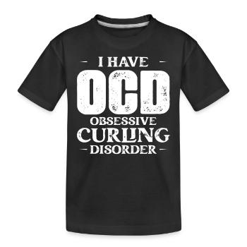 J’ai un trouble obsessionnel du curling - T-shirt bio Premium Enfant - noir - Devant