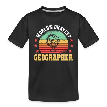 Le meilleur géographe du monde - T-shirt bio Premium Enfant - noir - Devant
